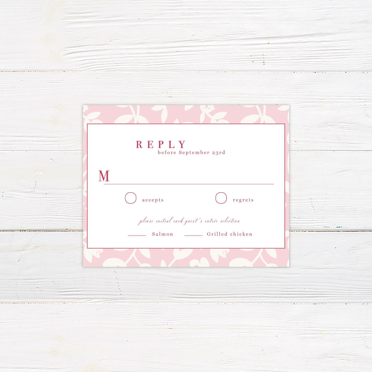 Pink Garden Invitation - goprintplus