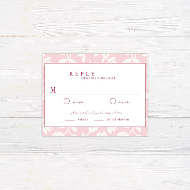 Pink Garden RSVP - goprintplus