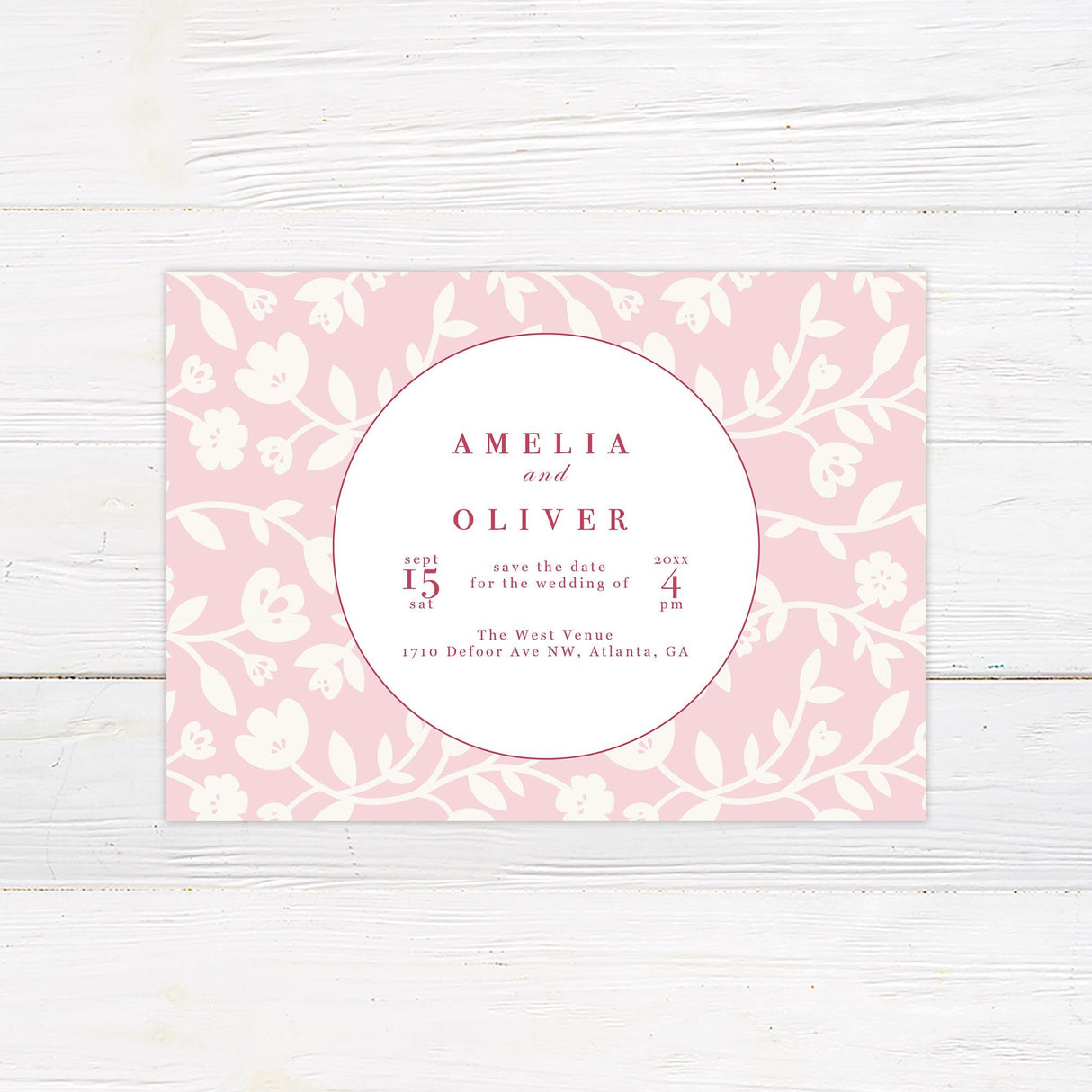 Pink Garden Invitation - goprintplus