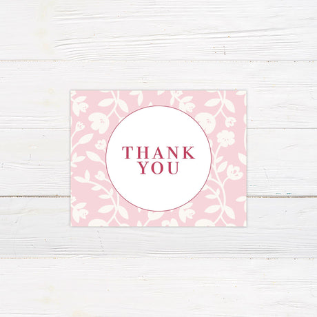 Pink Garden Thank You Card - goprintplus