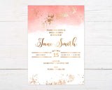 Pink Gold Glitter Invitation - goprintplus