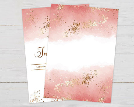 Pink Gold Glitter Invitation - goprintplus