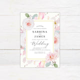 Pink Pastel Floral Invitation - goprintplus