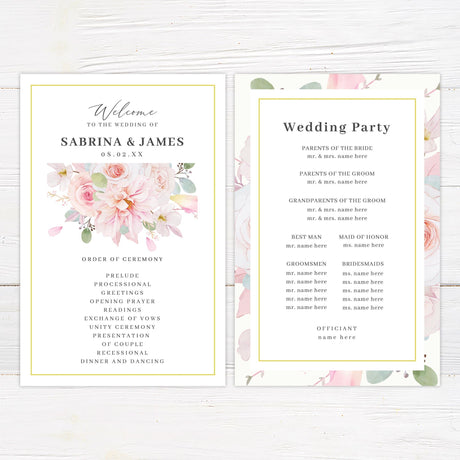 Pink Pastel Floral Invitation - goprintplus