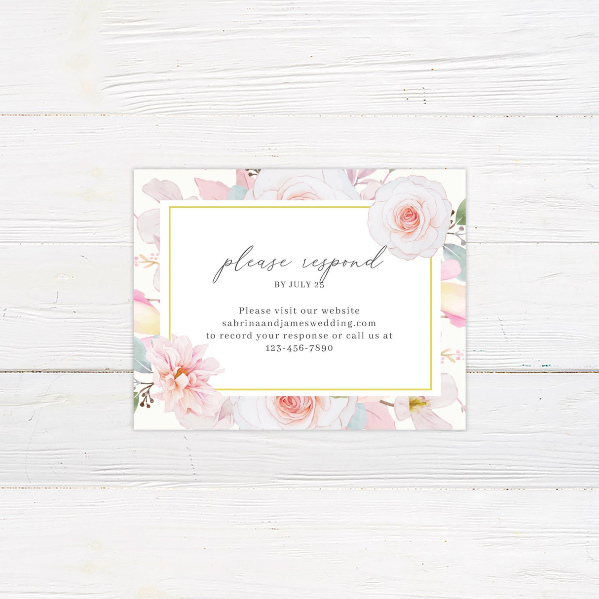 Pink Pastel Floral Invitation - goprintplus