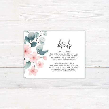 Pink Petals Details Cards - goprintplus