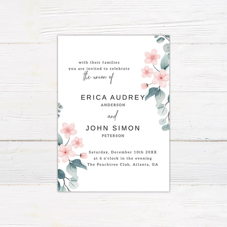 Pink Petals Invitations - goprintplus