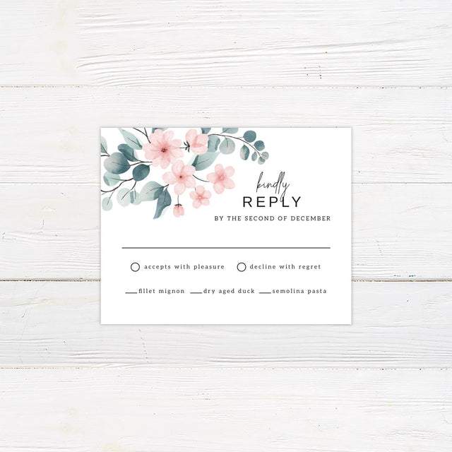 Pink Petals RSVP - goprintplus