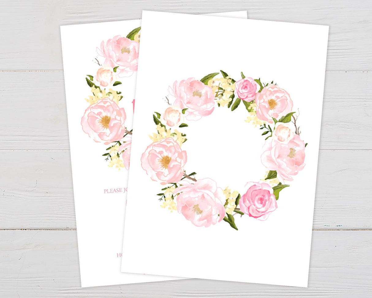 Pink Wreath Shower - goprintplus