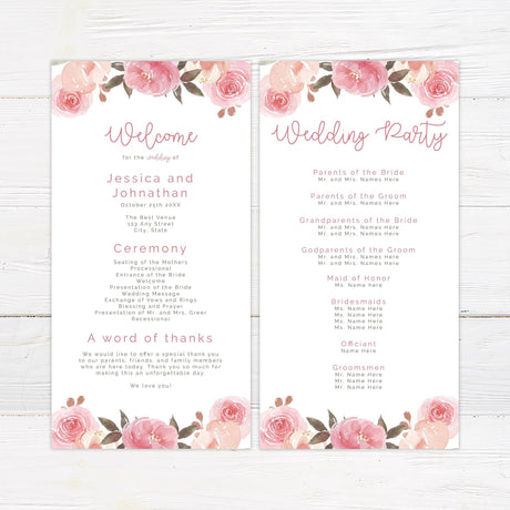 Pink and Peach Invitations - goprintplus