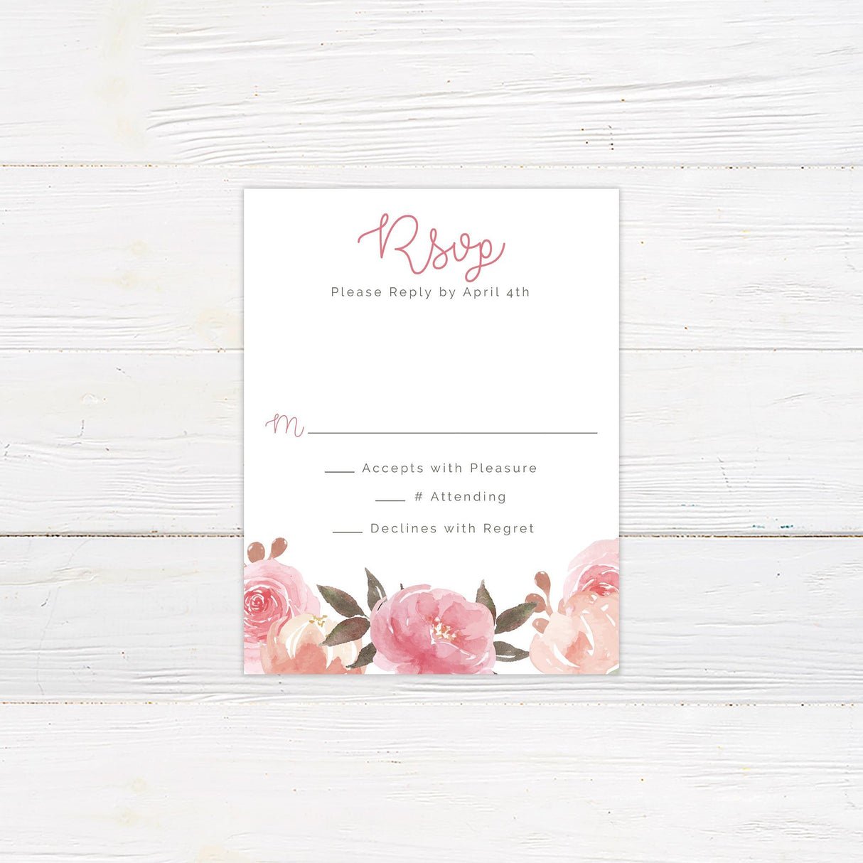 Pink and Peach Invitations - goprintplus