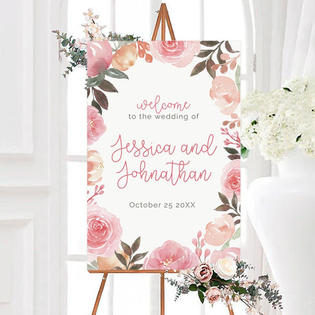 Pink and Peach Sign - goprintplus