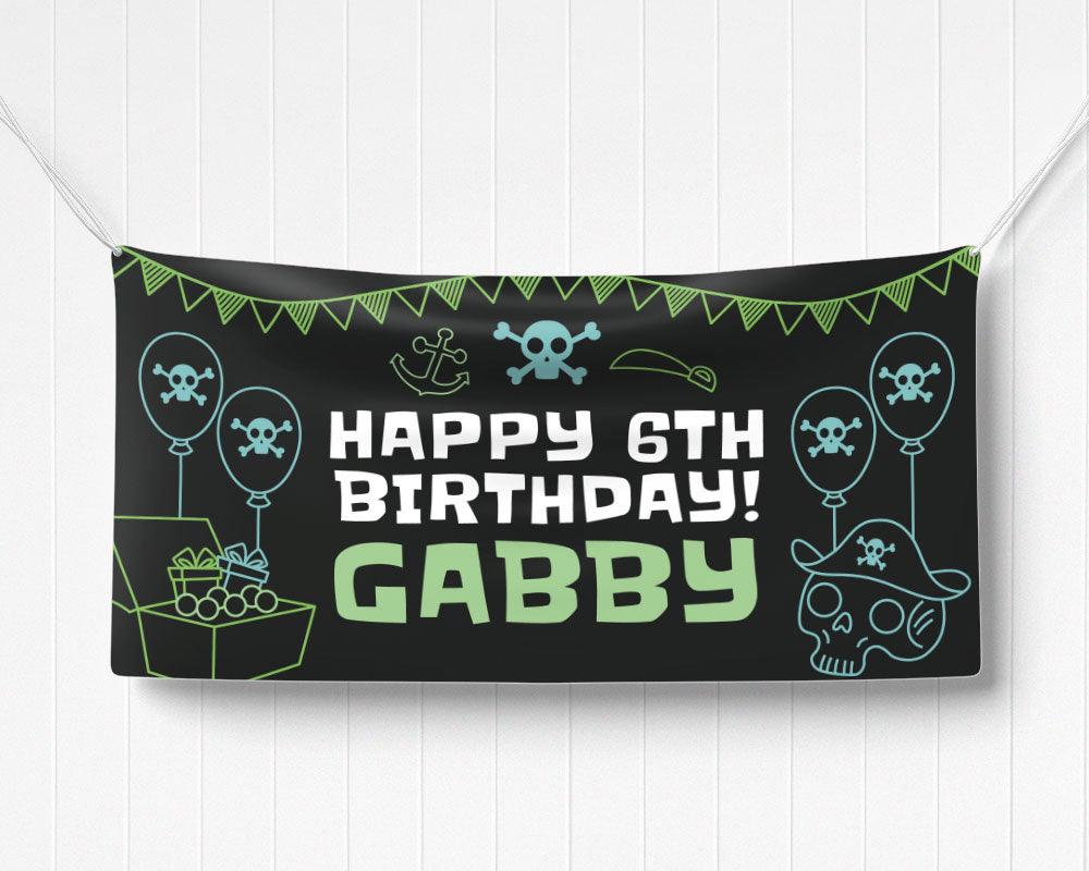 Pirate Birthday Party Banner - goprintplus