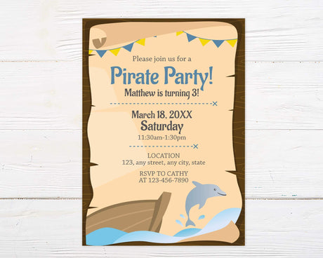 Pirate Party Invitation - goprintplus