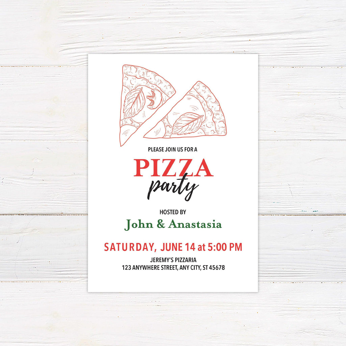 Pizza Party Invitation - goprintplus