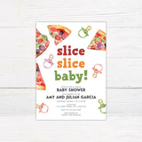 Pizza and Pacifiers Baby Shower Invitation