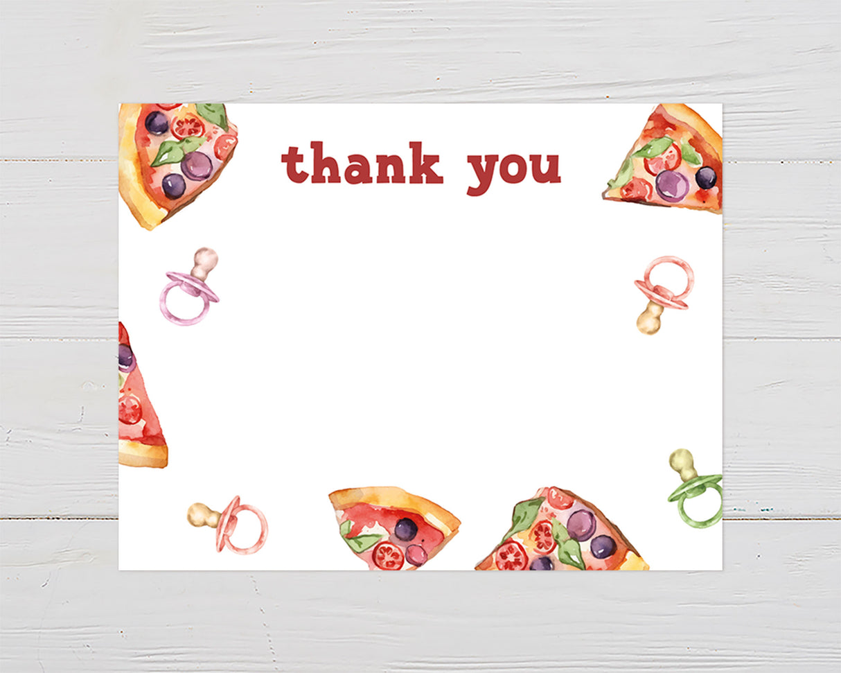 Pizza and Pacifiers Thank You Card