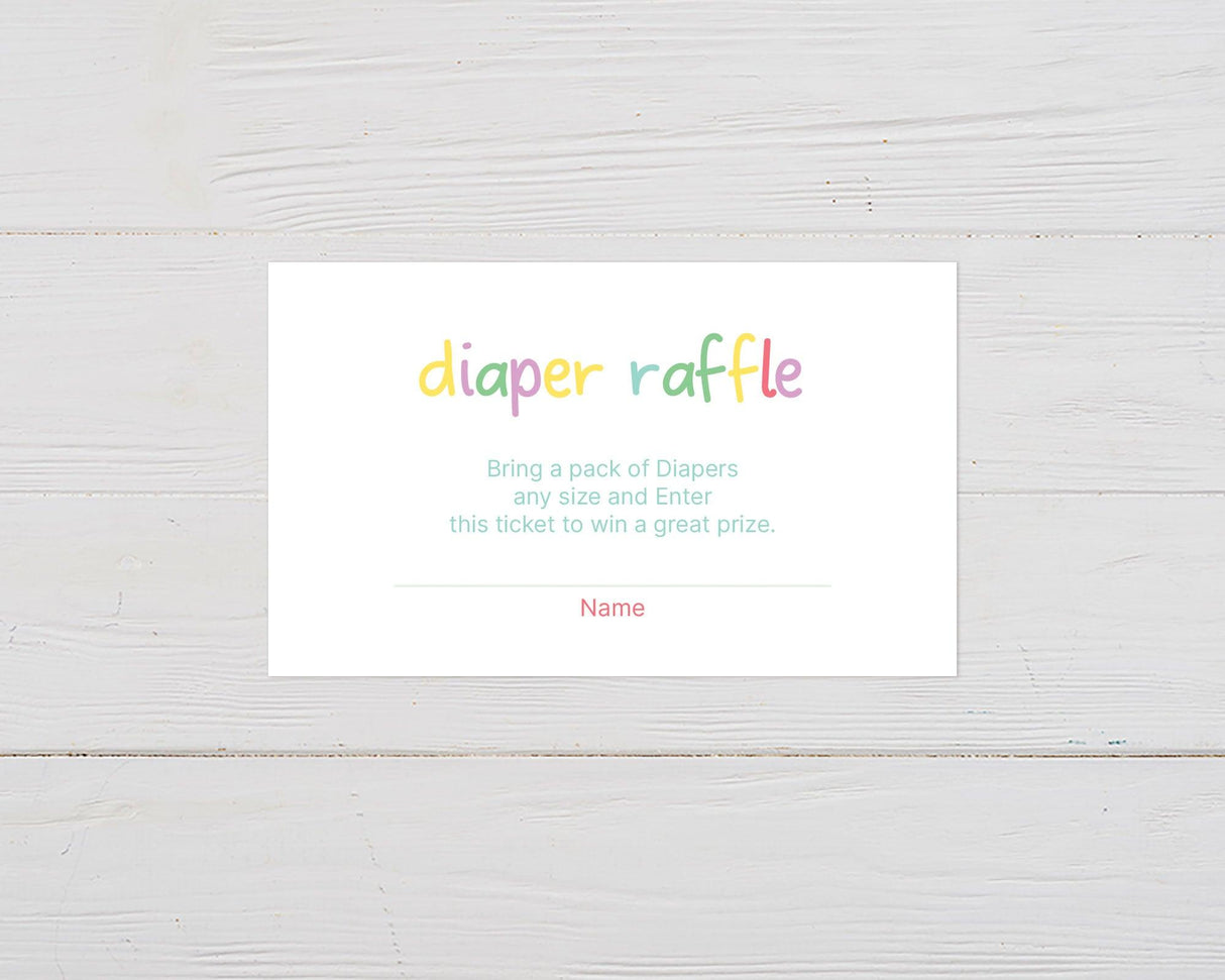 Playful Adoption Diaper Raffle Ticket - goprintplus