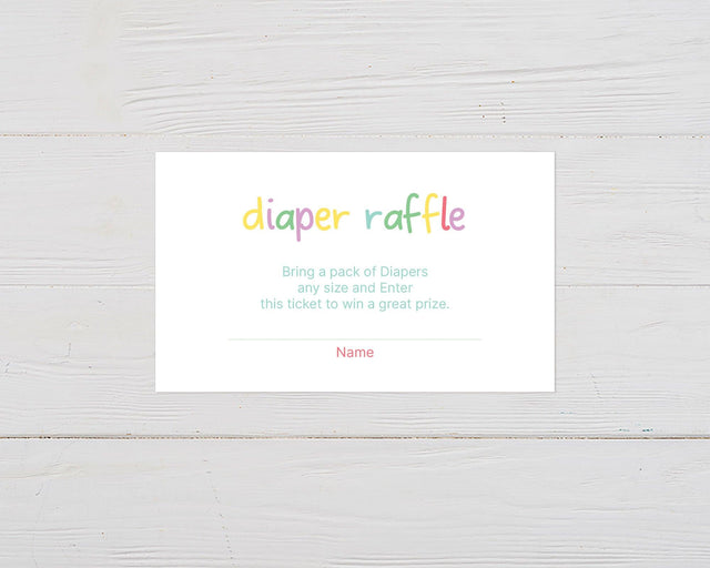 Playful Adoption Diaper Raffle Ticket - goprintplus