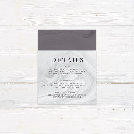 Plum Marble Invitations - goprintplus