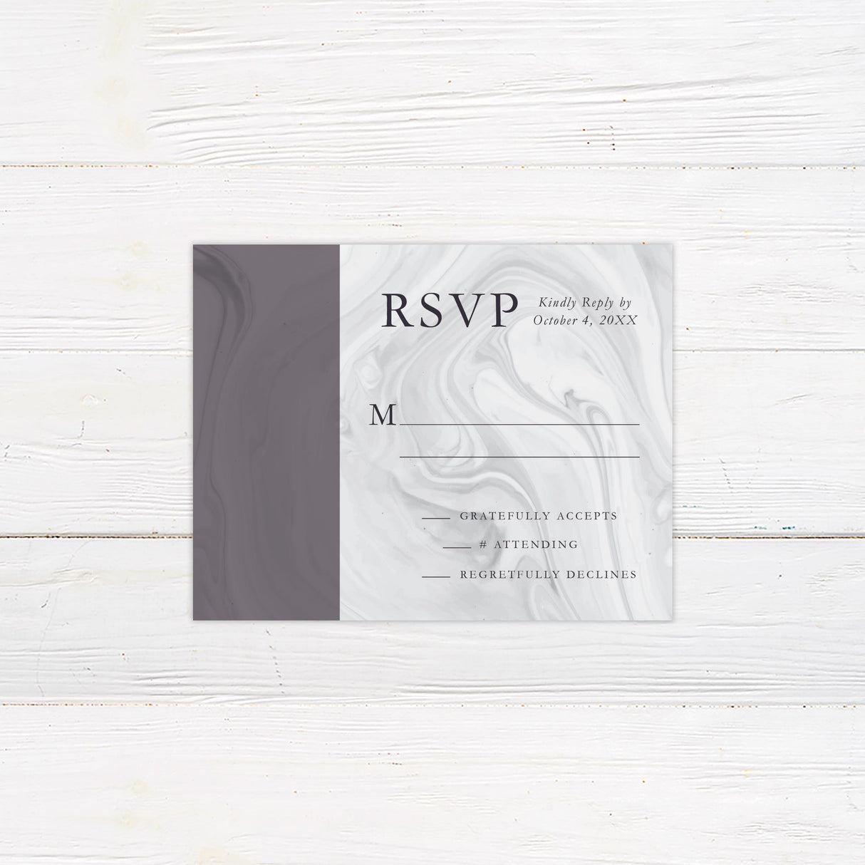 Plum Marble Invitations - goprintplus