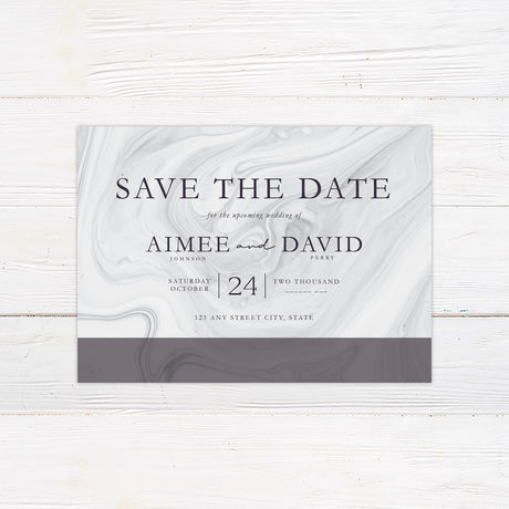 Plum Marble Invitations - goprintplus