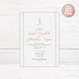 Plum Sprig Foil Invitation - goprintplus