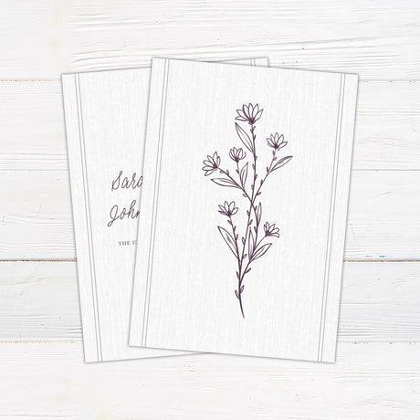 Plum Sprig Invitations - goprintplus