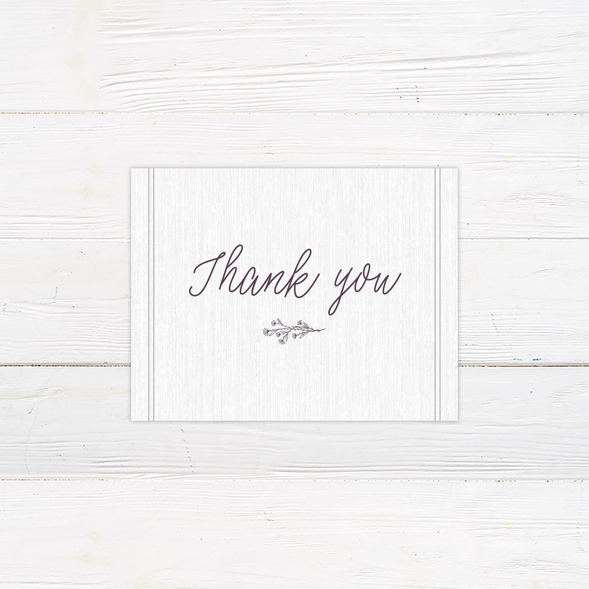 Plum Sprig Thank You Card - goprintplus