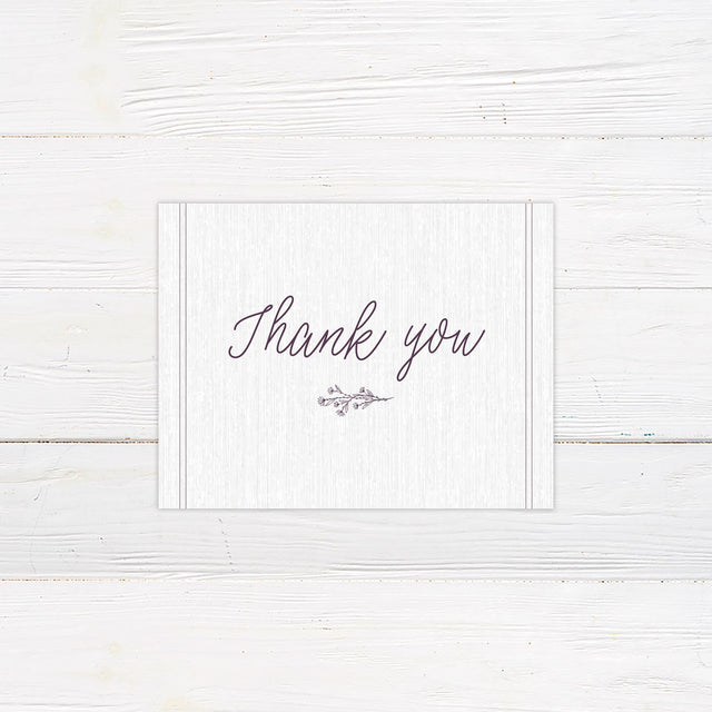 Plum Sprig Thank You Card - goprintplus