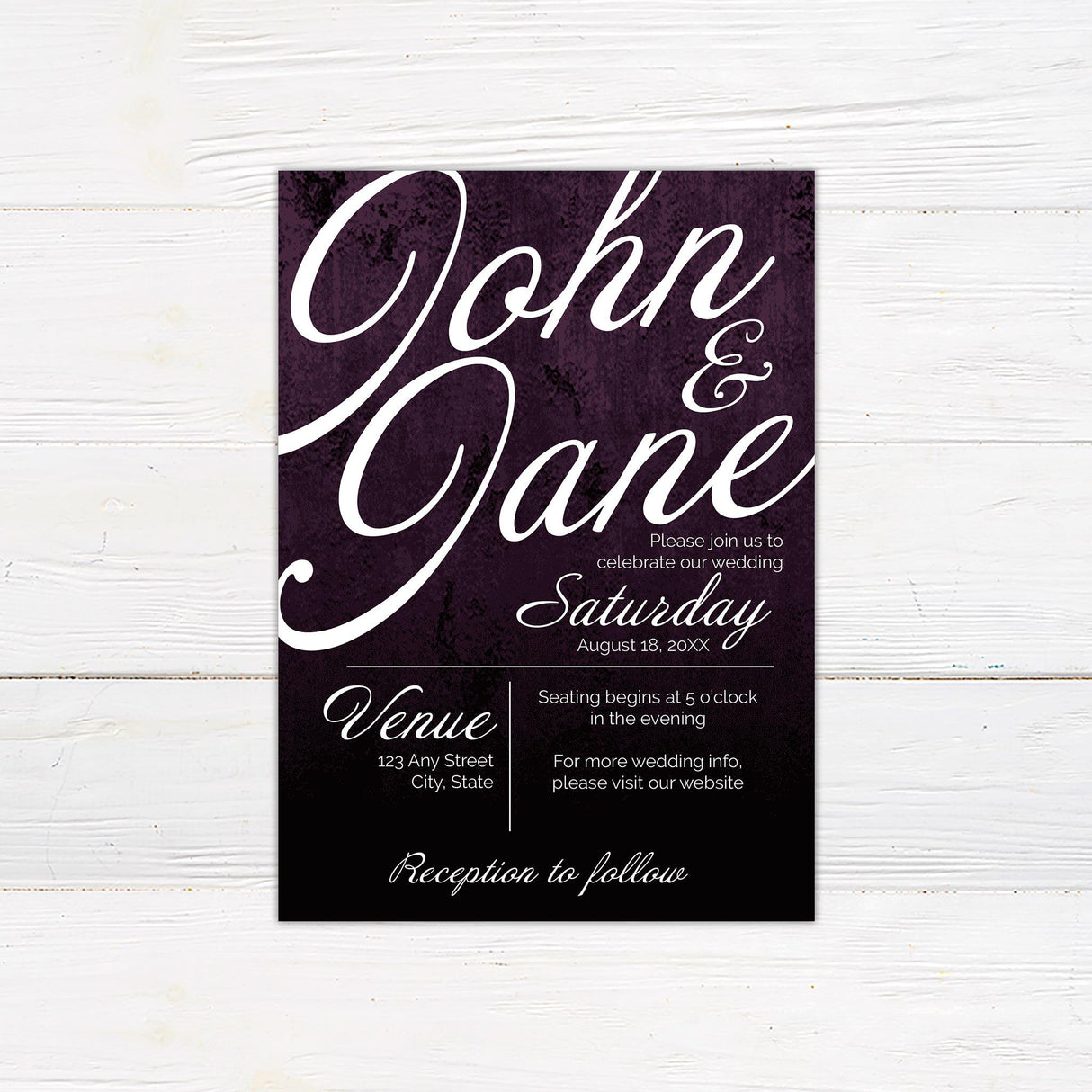 Plum Velvet Invitations - goprintplus