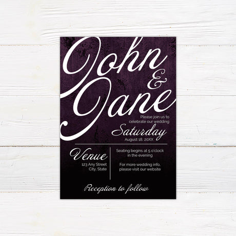 Plum Velvet Invitations - goprintplus