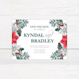 Poinsettia Wreath Invitations - goprintplus