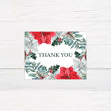 Poinsettia Wreath Invitations - goprintplus