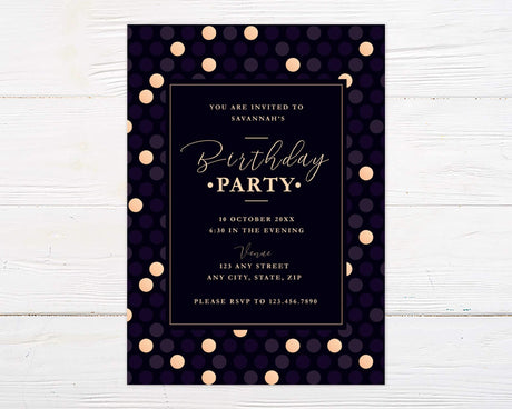 Polka Dots Party Invitation - goprintplus