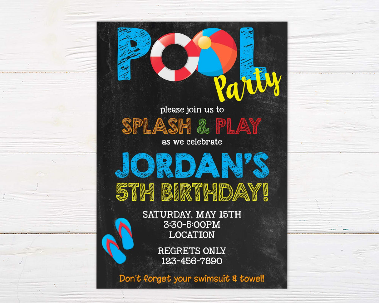 Pool Birthday Invitation - goprintplus