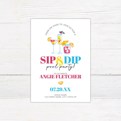 Sip & Dip Invitation - goprintplus