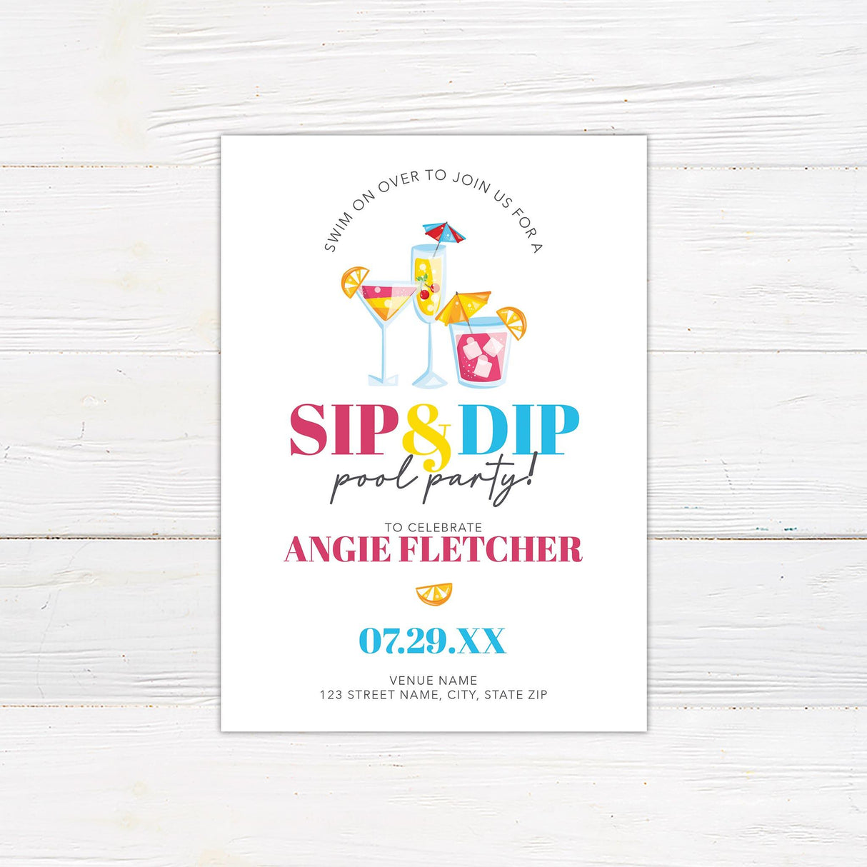 Sip & Dip Invitation - goprintplus