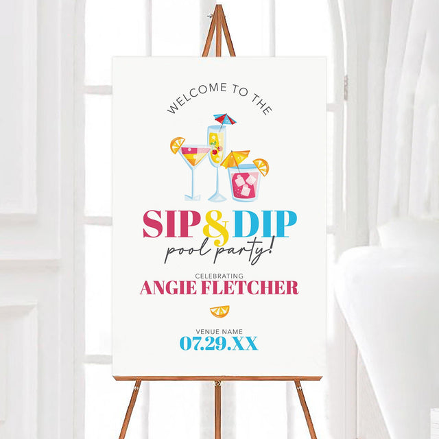 Sip & Dip Sign - goprintplus