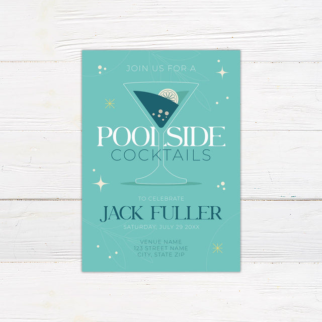 Poolside Cocktails Invitation - goprintplus