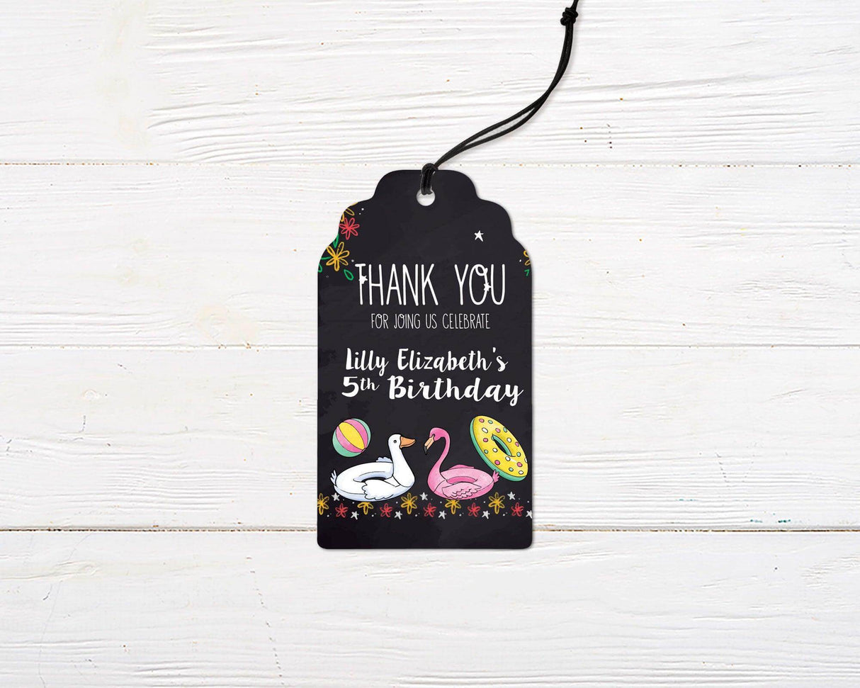 Pool Party Favor Tag - goprintplus