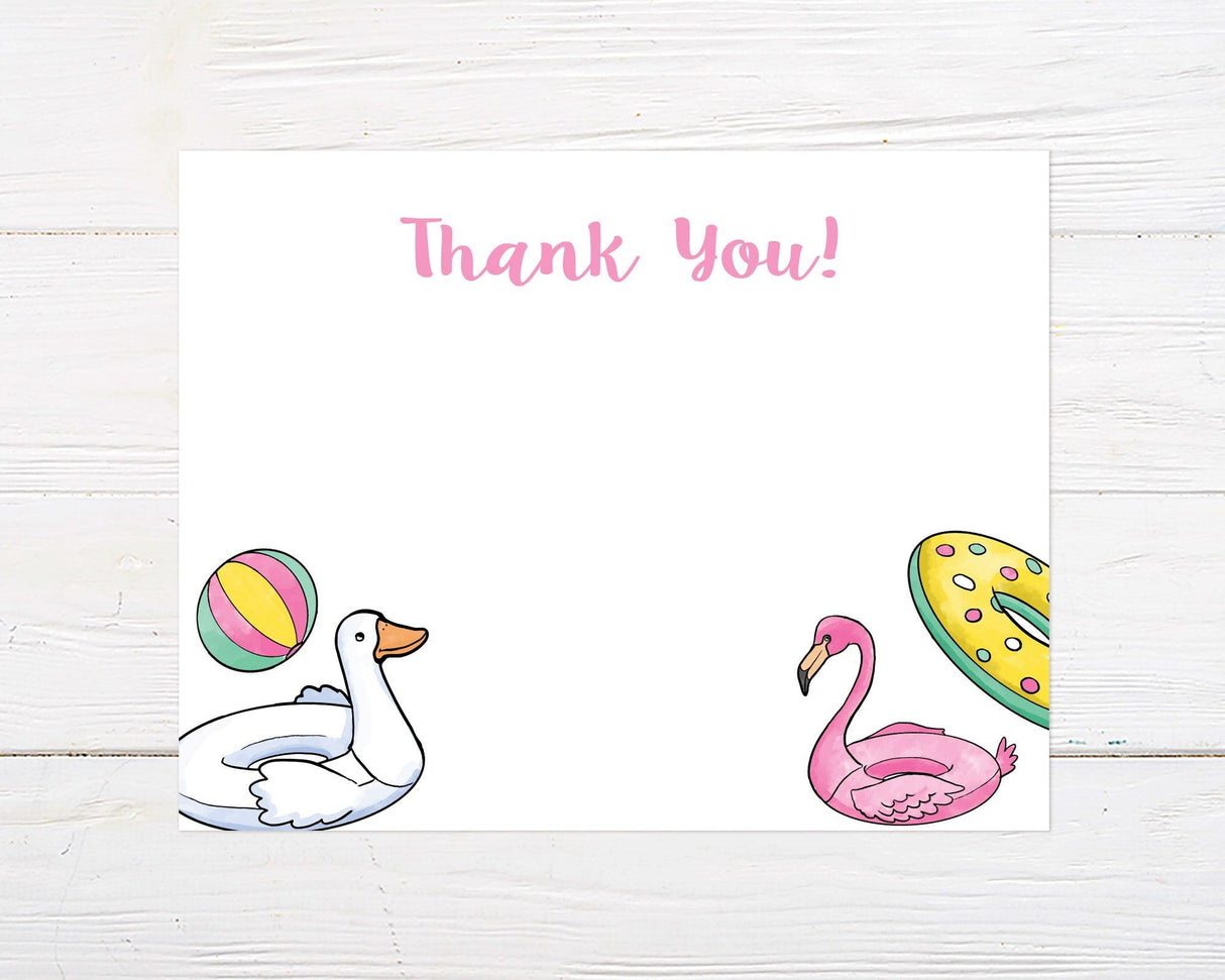 Pool Party Thank You Card - goprintplus