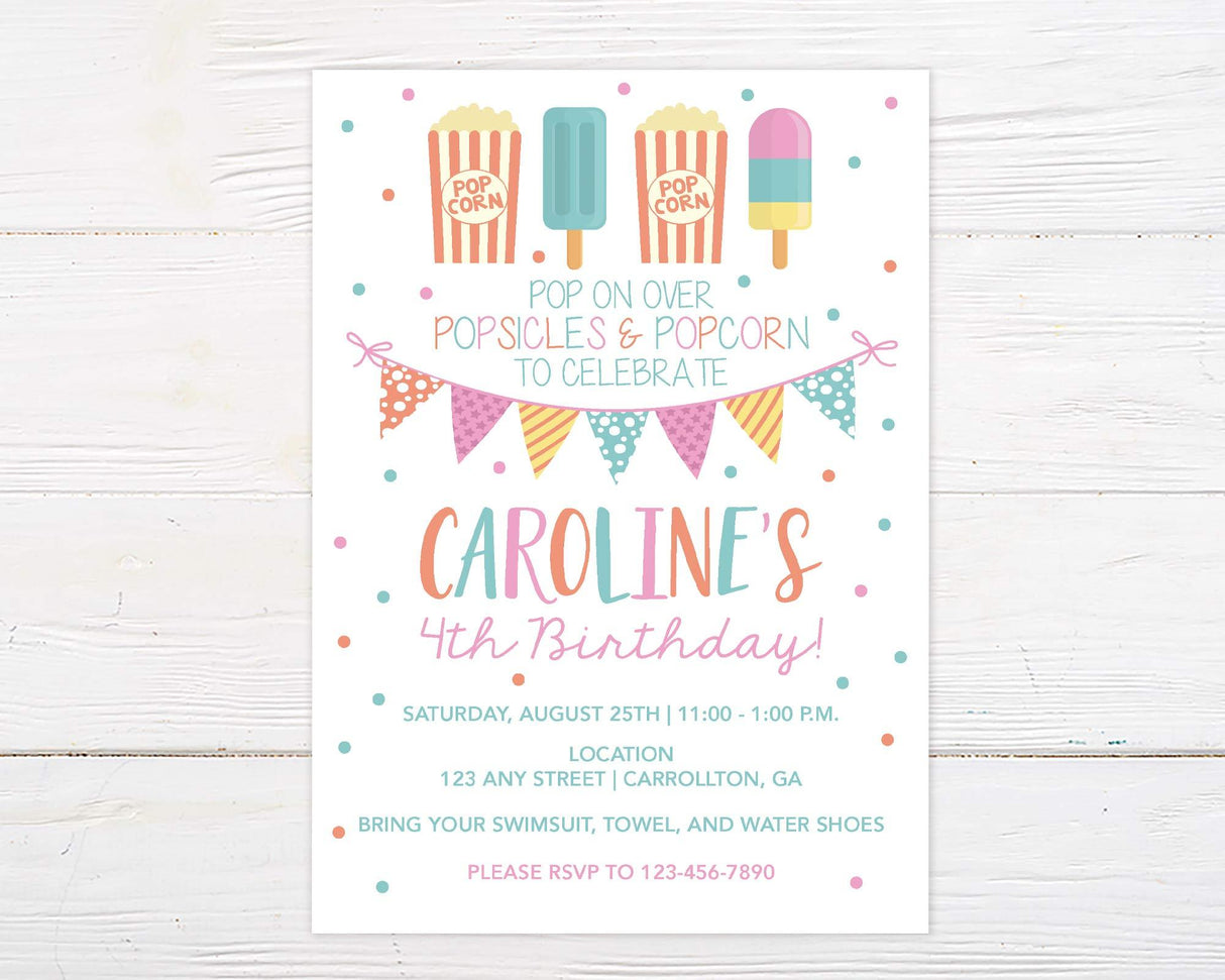 Popsicle Birthday Party Invitation - goprintplus