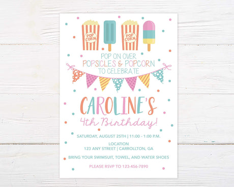 Popsicle Birthday Party Invitation - goprintplus
