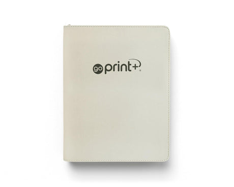 Zippered Leatherette Portfolio with Notepad - goprintplus