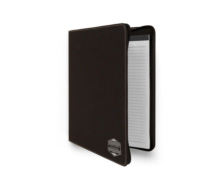 Zippered Leatherette Portfolio with Notepad - goprintplus