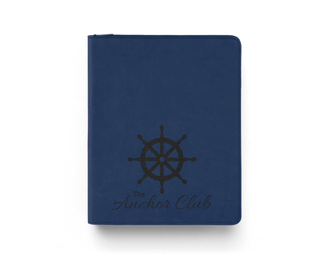 Zippered Leatherette Portfolio with Notepad - goprintplus