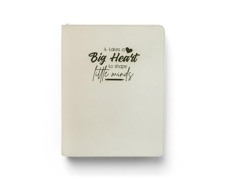 Zippered Leatherette Portfolio with Notepad - goprintplus