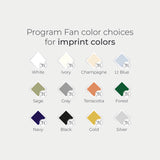 Elegant Wedding or Event Program Fans–Multiple Styles of Ceremony Fans