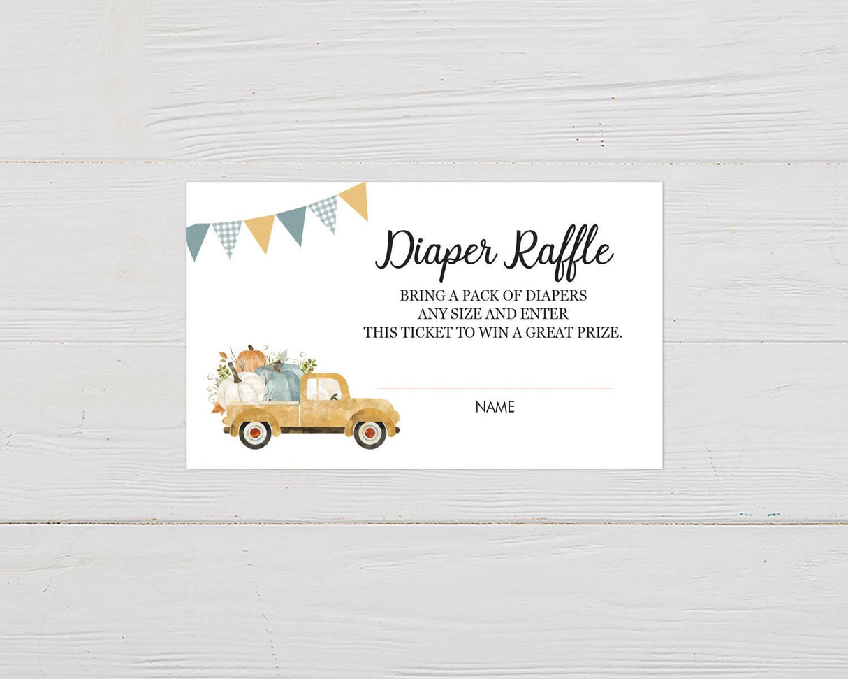 Pumpkin Truck Diaper Raffle - goprintplus